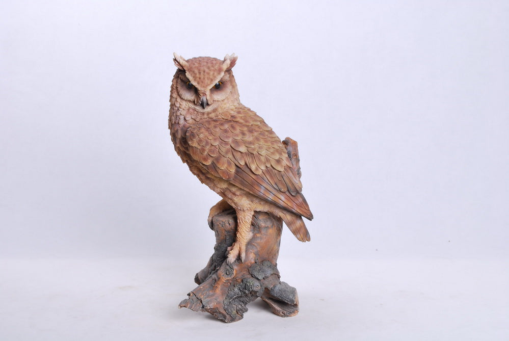 Great Horned Owl on Stump Resin Statue – Hi-Line Gift Ltd.