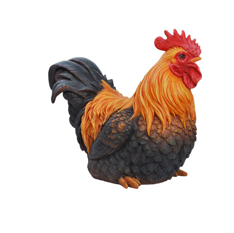 Rooster Squatting Statue HI-LINE GIFT LTD.