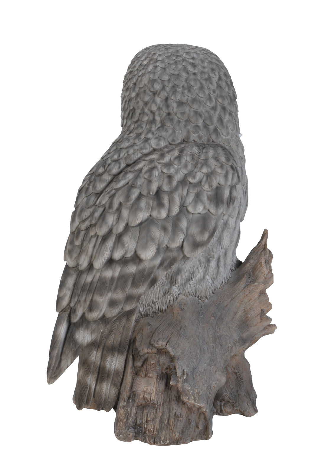Grey Owl on Stump Statue HI-LINE GIFT LTD.