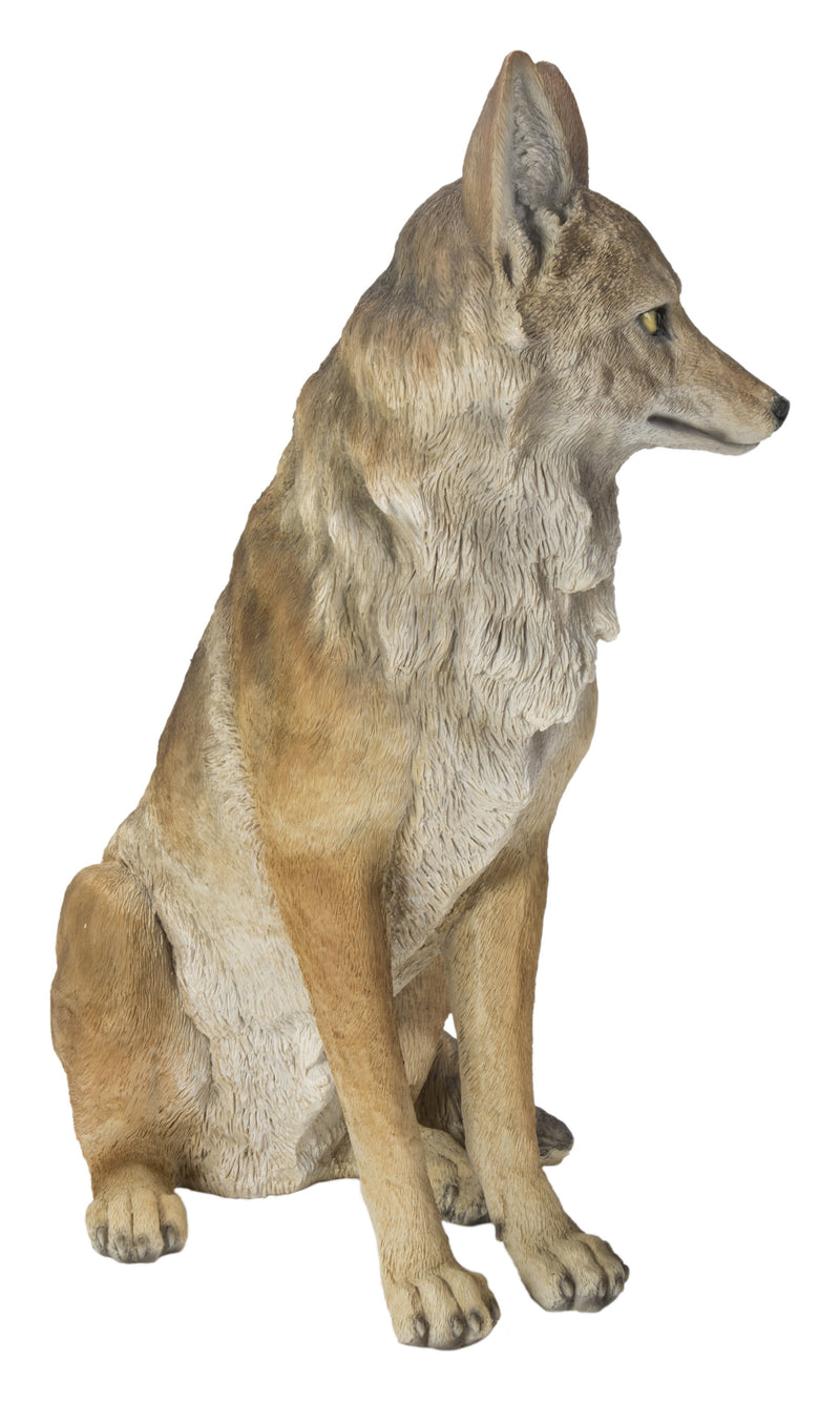 Sitting Coyate Statue HI-LINE GIFT LTD.