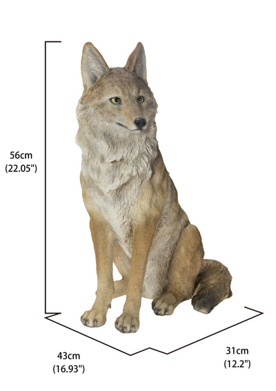 Sitting Coyate Statue HI-LINE GIFT LTD.