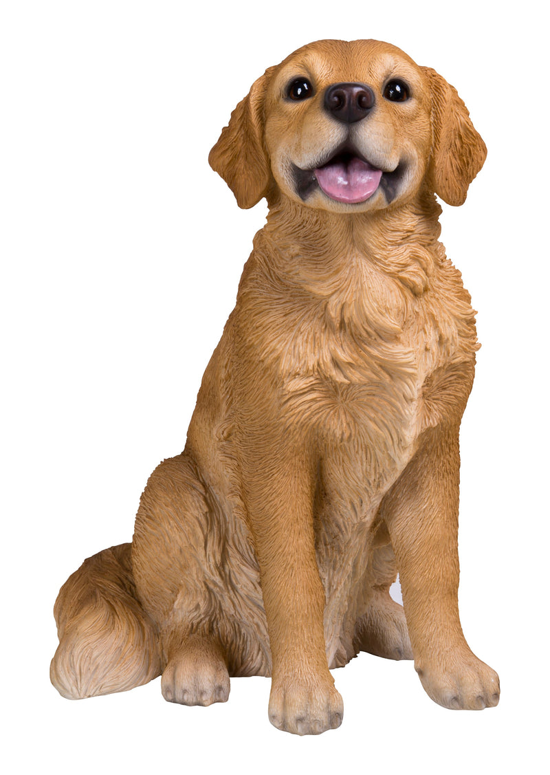 87796-M - Sitting Golden Retriever Statue Hi-Line Gift Ltd.