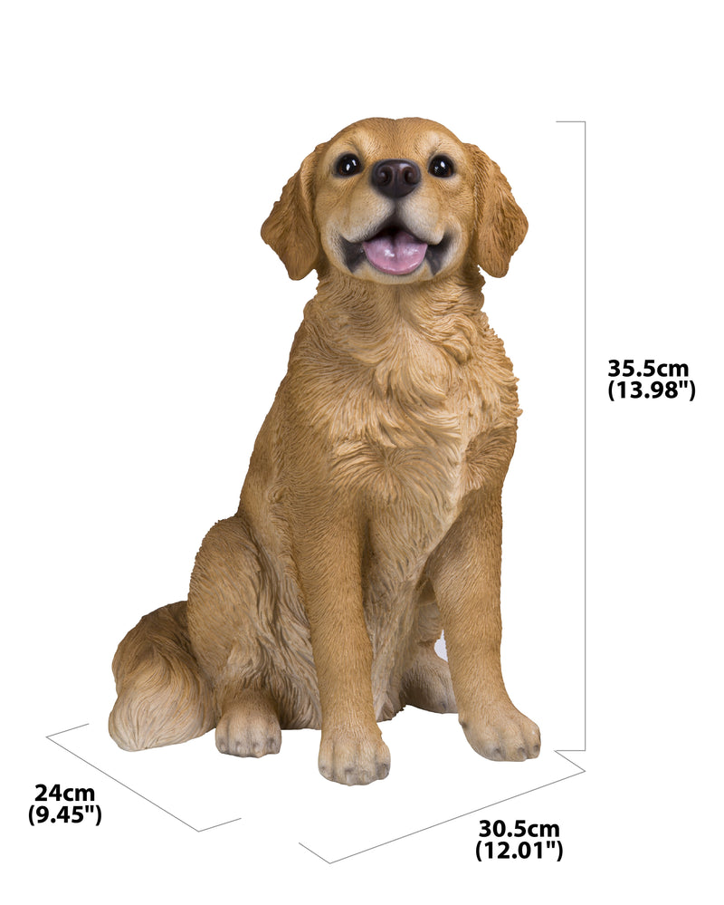 87796-M - Sitting Golden Retriever Statue Hi-Line Gift Ltd.