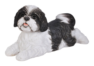 Shih Tzu Lying Down - Black/White HI-LINE GIFT LTD.
