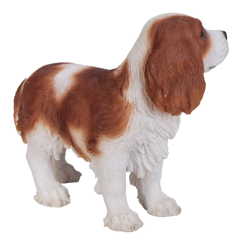 Brown/White King Charles Spaniel Standing Statue Hi-Line Gift Ltd.