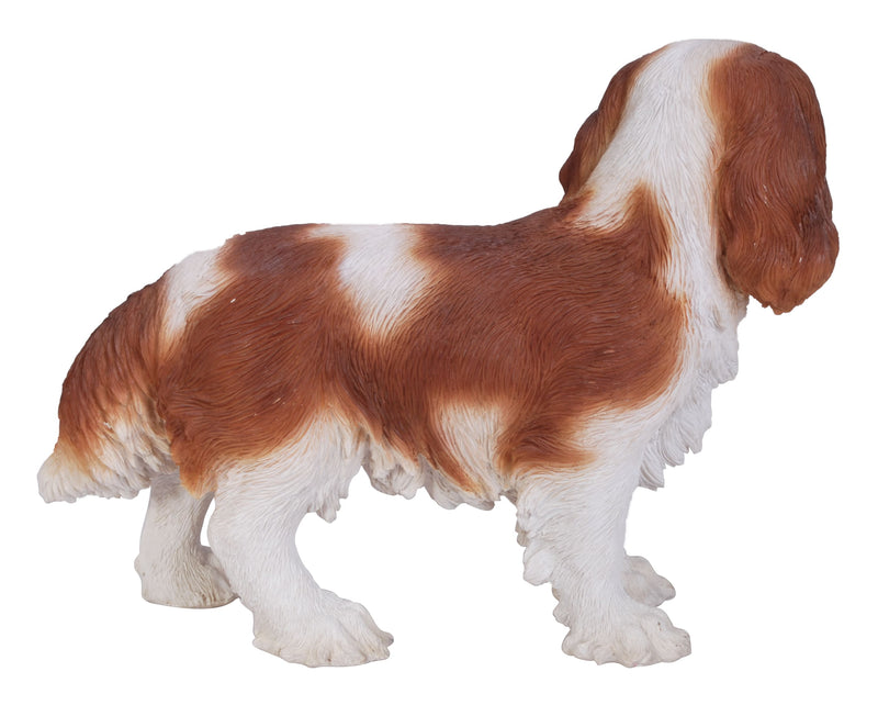 Brown/White King Charles Spaniel Standing Statue Hi-Line Gift Ltd.