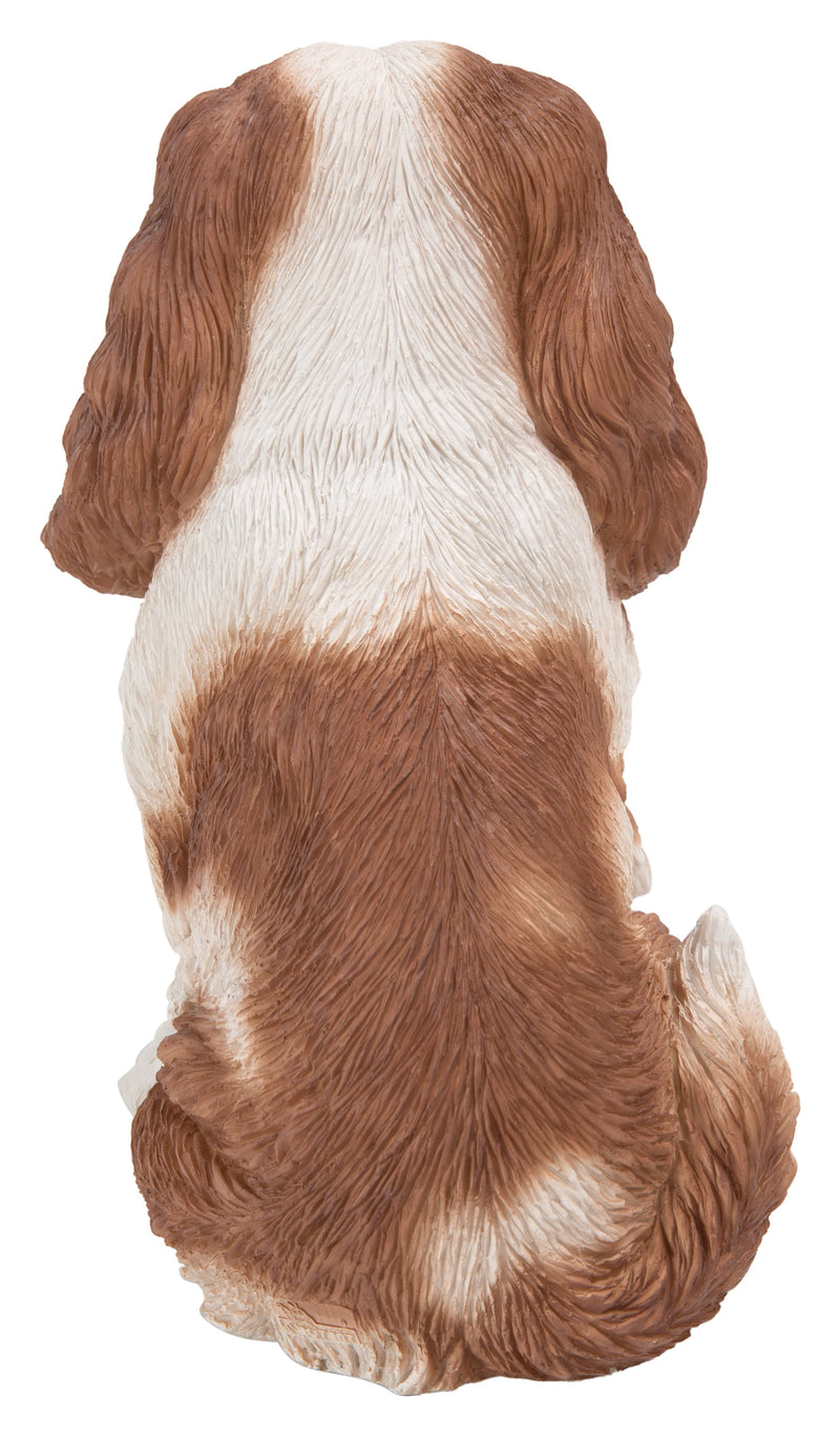 King Charles Spaniel Sitting - Brown and White Statue HI-LINE GIFT LTD.