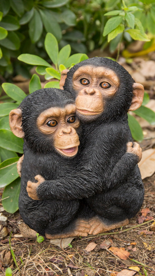Chimpanzees Hugging Statue HI-LINE GIFT LTD.