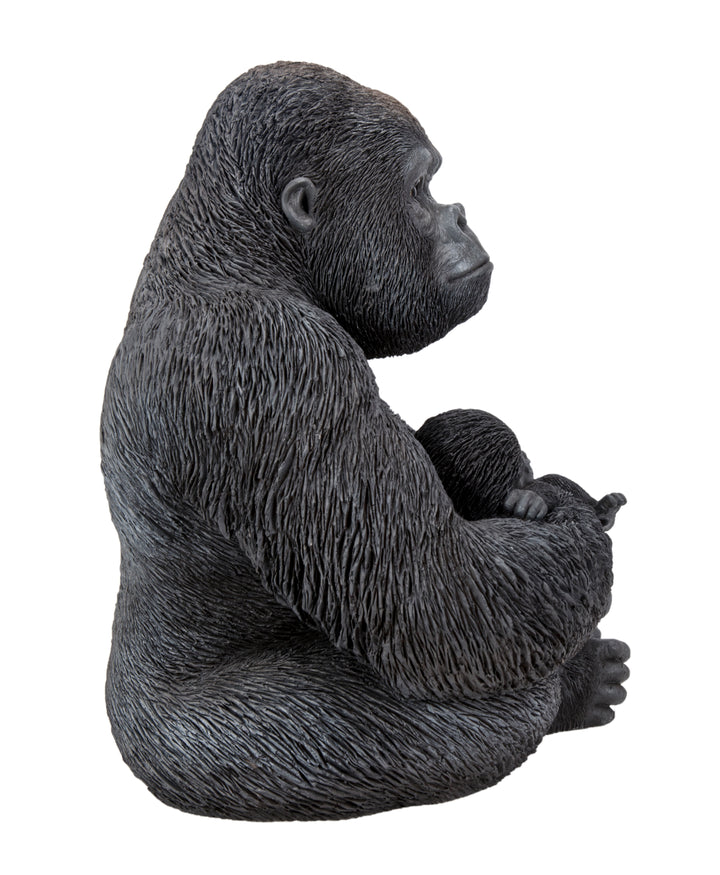 Gorilla Sitting with Baby Statue HI-LINE GIFT LTD.