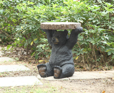 Black Bear Holding Tree Log HI-LINE GIFT LTD.