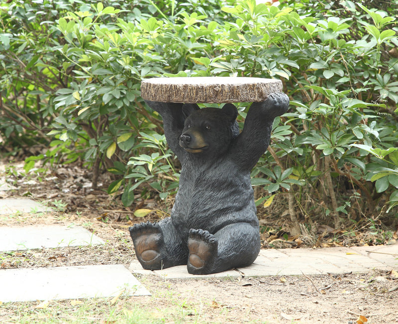 Black Bear Holding Tree Log HI-LINE GIFT LTD.
