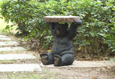 Black Bear Holding Tree Log HI-LINE GIFT LTD.