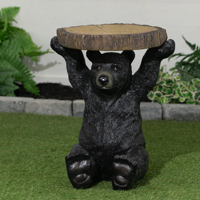 Black Bear Holding Tree Log HI-LINE GIFT LTD.