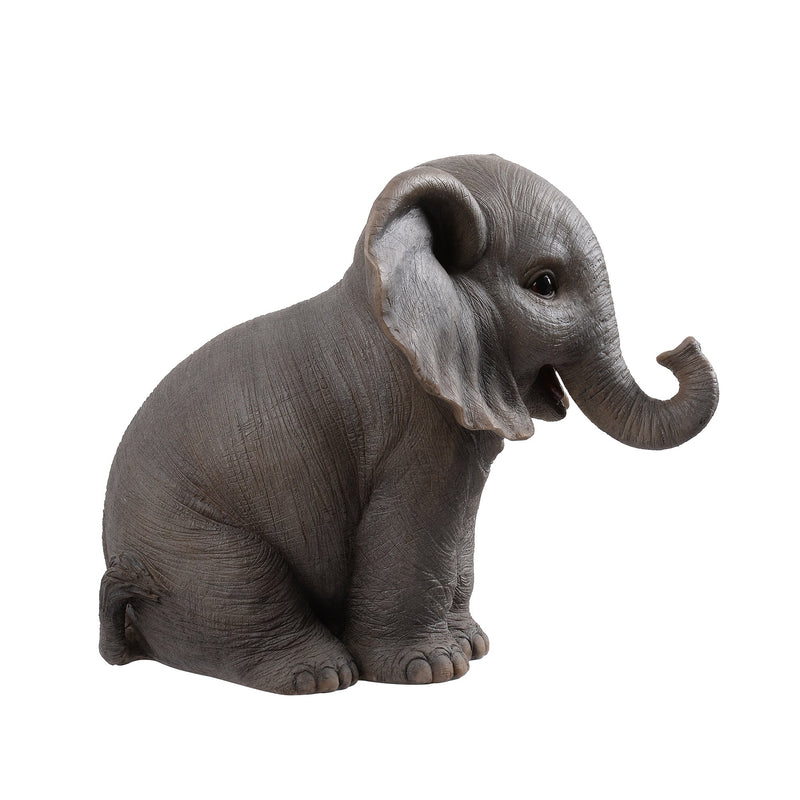 87948-C - Sitting Baby Elephant W/Trunk Up Hi-Line Gift Ltd.