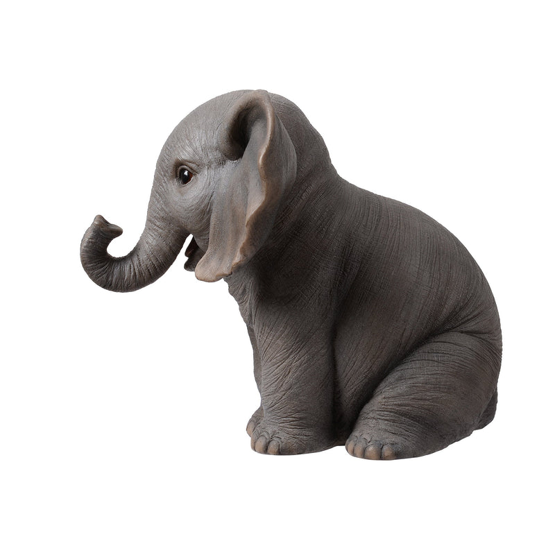 87948-C - Sitting Baby Elephant W/Trunk Up Hi-Line Gift Ltd.