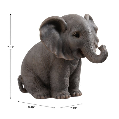 87948-C - Sitting Baby Elephant W/Trunk Up Hi-Line Gift Ltd.