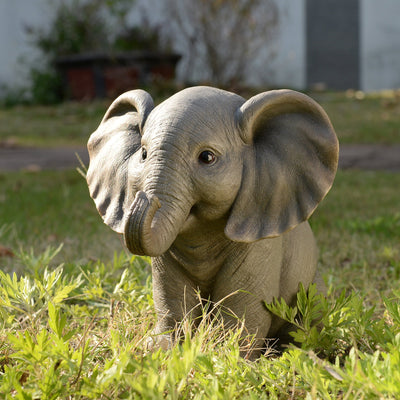 87948-C - Sitting Baby Elephant W/Trunk Up Hi-Line Gift Ltd.