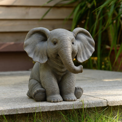 87948-D - 7" H Sitting Baby Elephant Hi-Line Gift Ltd.