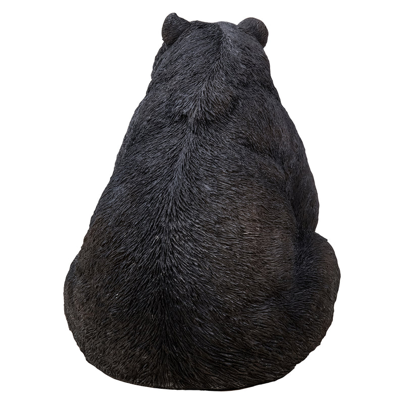 Black Bear Sitting W/One Paw Up Statue Hi-Line Gift Ltd.