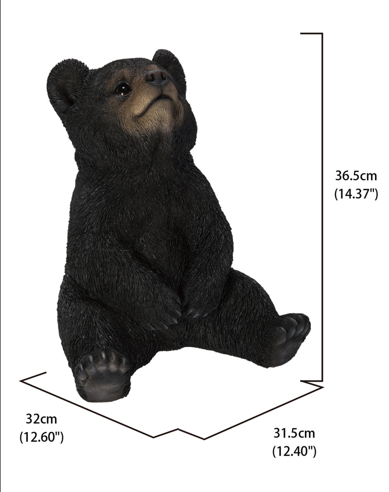 Sitting Black Bear Cub With Head Up HI-LINE GIFT LTD.