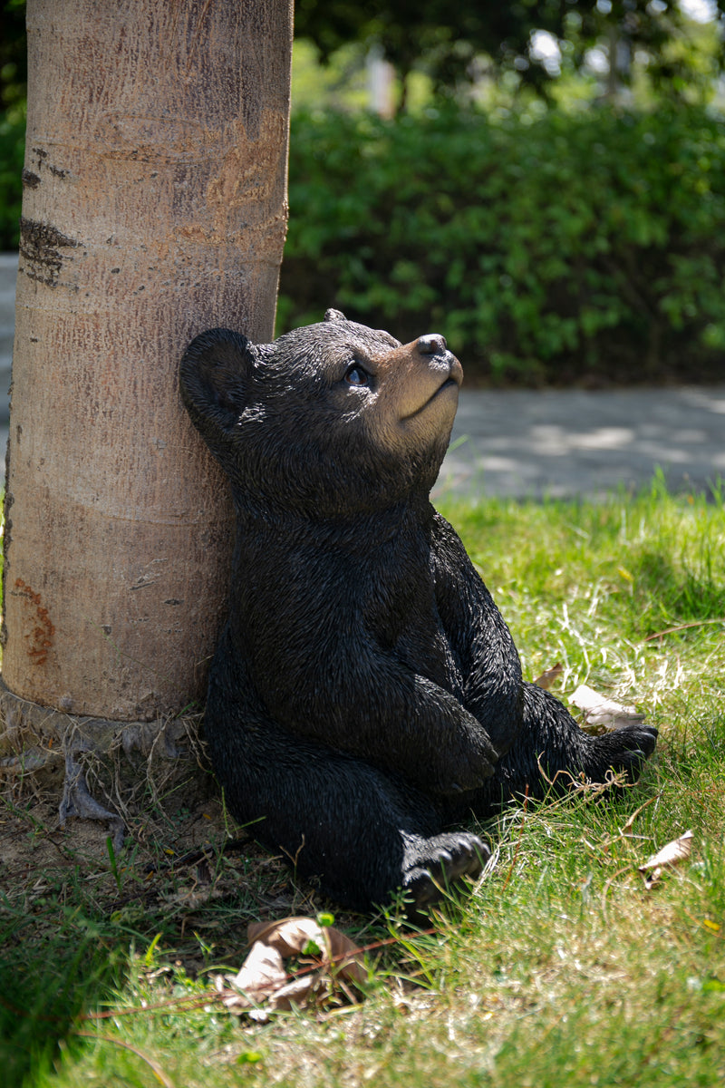 Sitting Black Bear Cub With Head Up HI-LINE GIFT LTD.