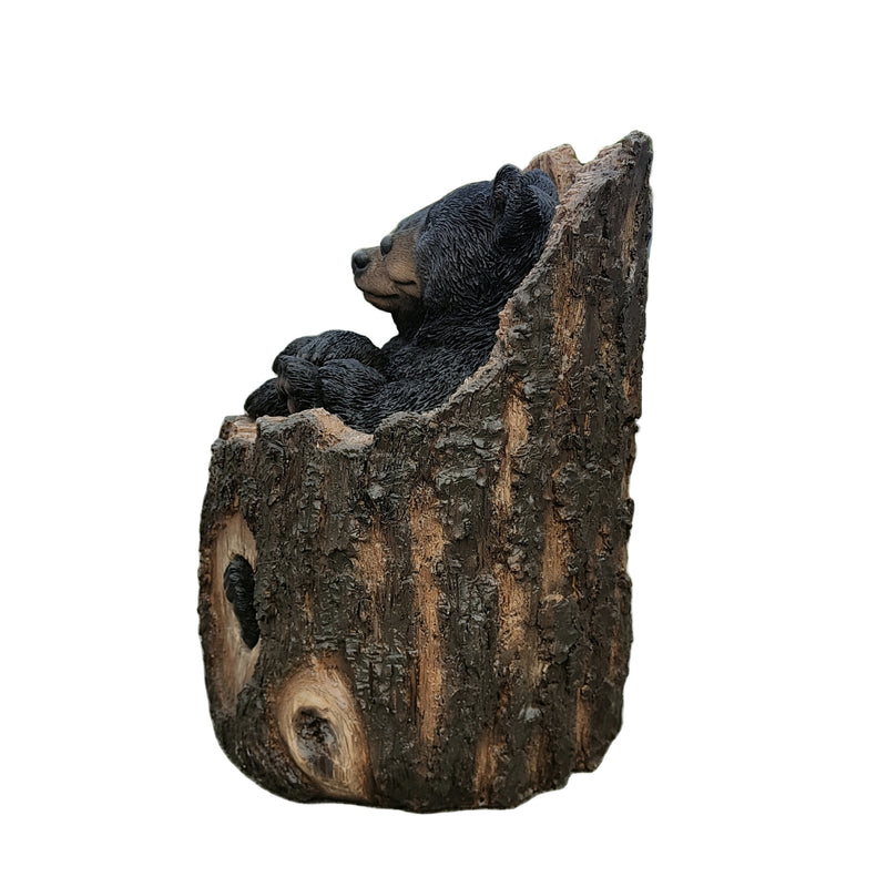 87957-L - Stump Cubs Duo: Playful Polyresin Black Bear Figurine Set Hi-Line Gift Ltd.