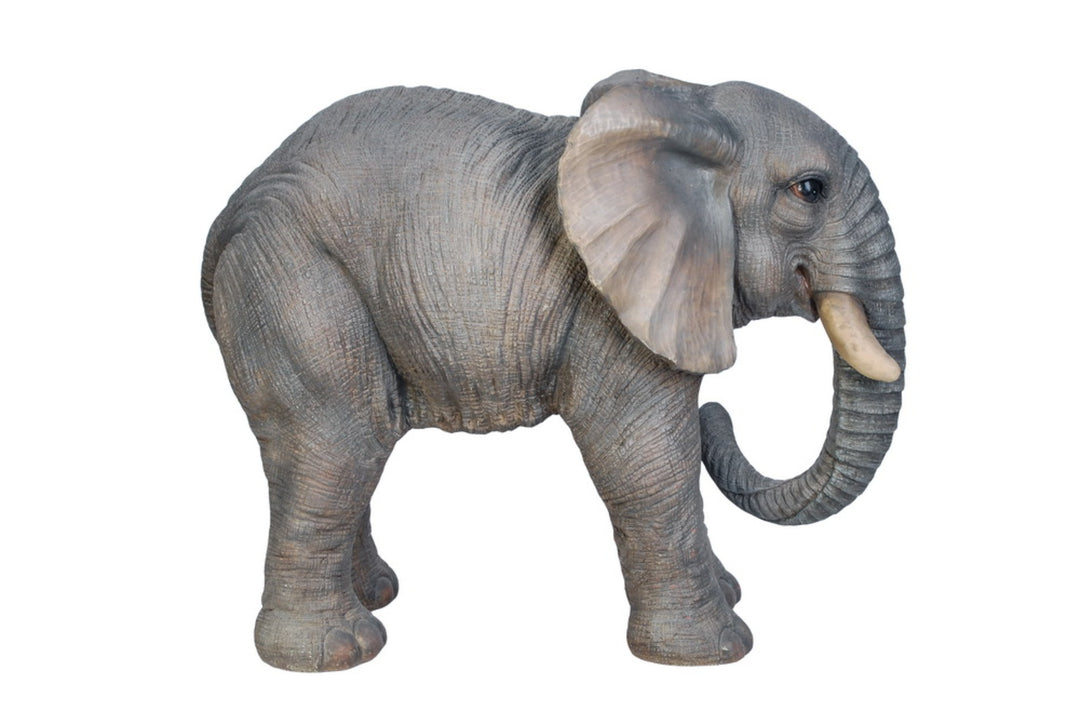 Elephant Standing with Trunk Down Statue HI-LINE GIFT LTD.