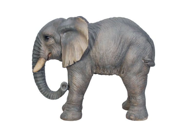 Elephant Standing with Trunk Down Statue HI-LINE GIFT LTD.