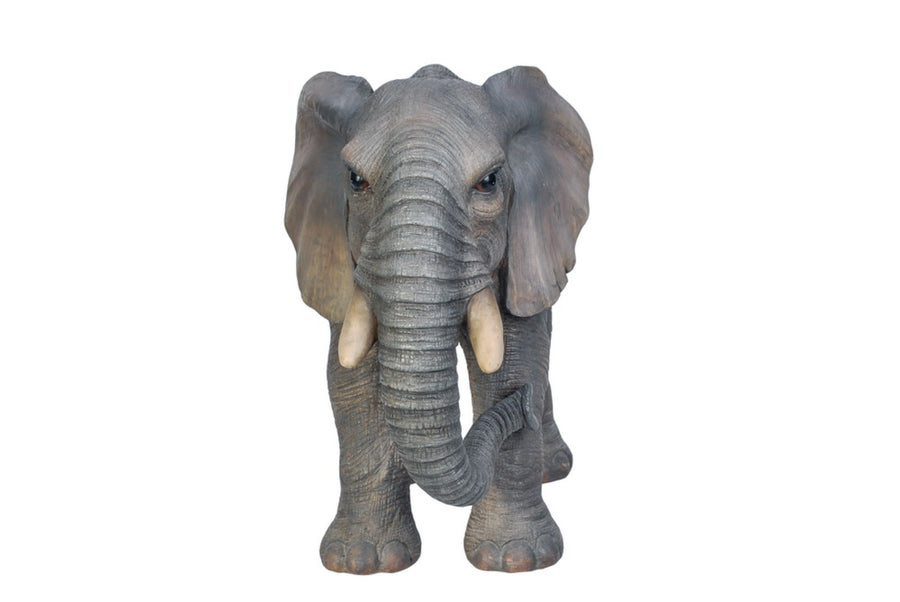 Elephant Standing with Trunk Down Statue HI-LINE GIFT LTD.