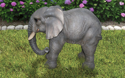 Elephant Standing with Trunk Down Statue HI-LINE GIFT LTD.