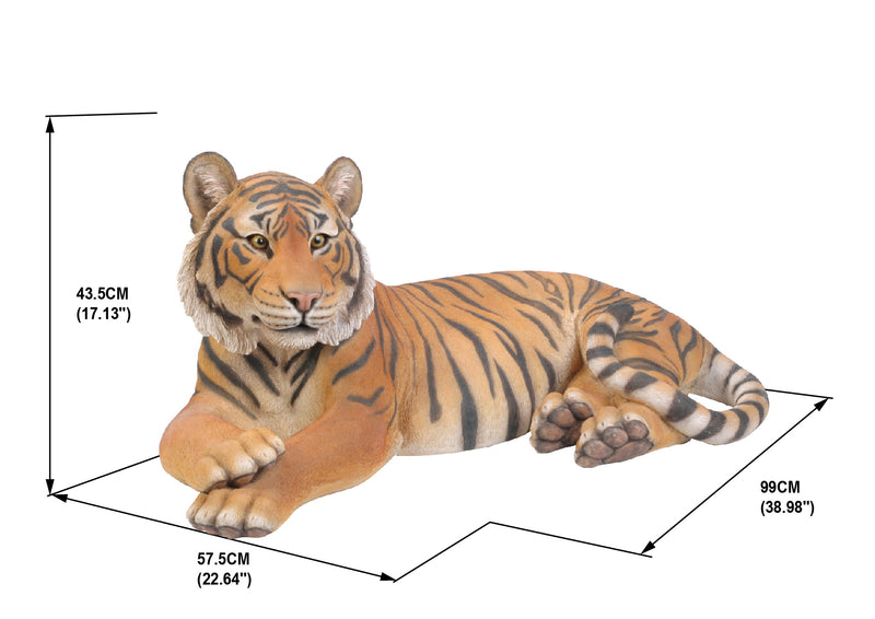 Tiger Laying Down Statue HI-LINE GIFT LTD.
