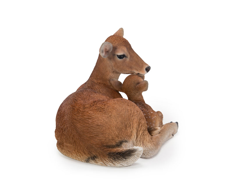 Cuddling Mother and Baby Deer Garden Statue HI-LINE GIFT LTD.