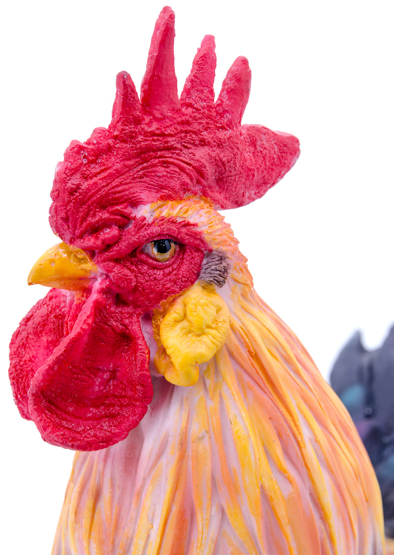 Coloured Rooster Statue Hi-Line Gift Ltd.
