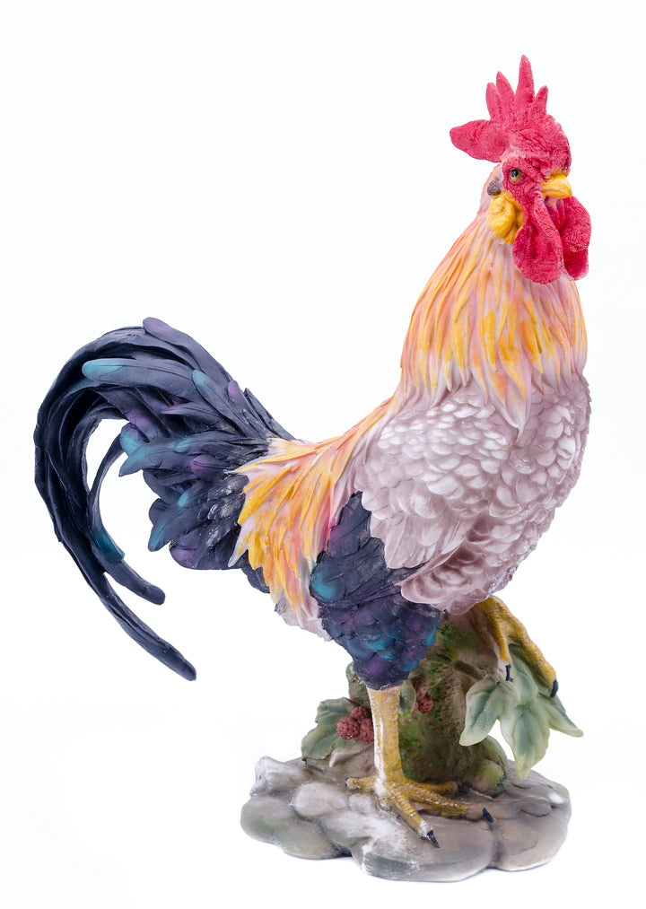 Coloured Rooster Statue Hi-Line Gift Ltd.