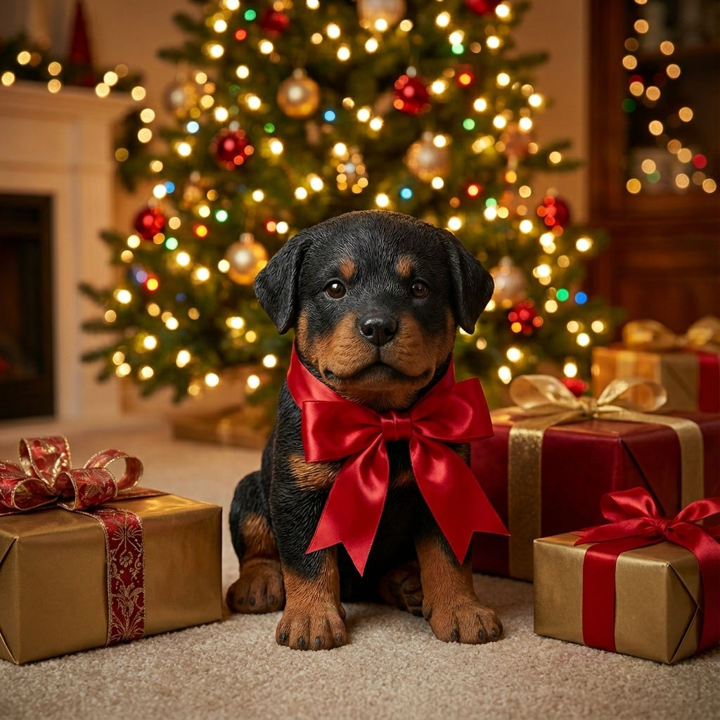 Rottweiler Puppy Statue