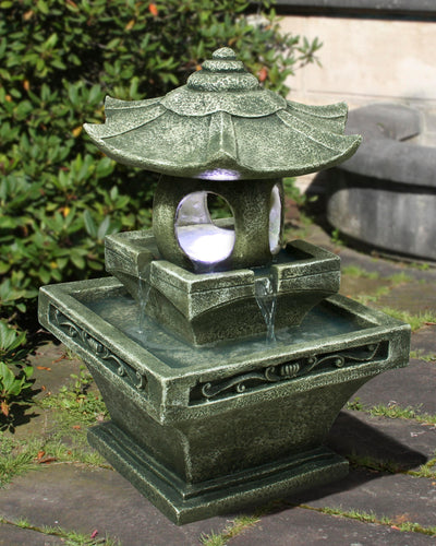 Pagoda Lantern Fountain W/Light Hi-Line Gift Ltd.