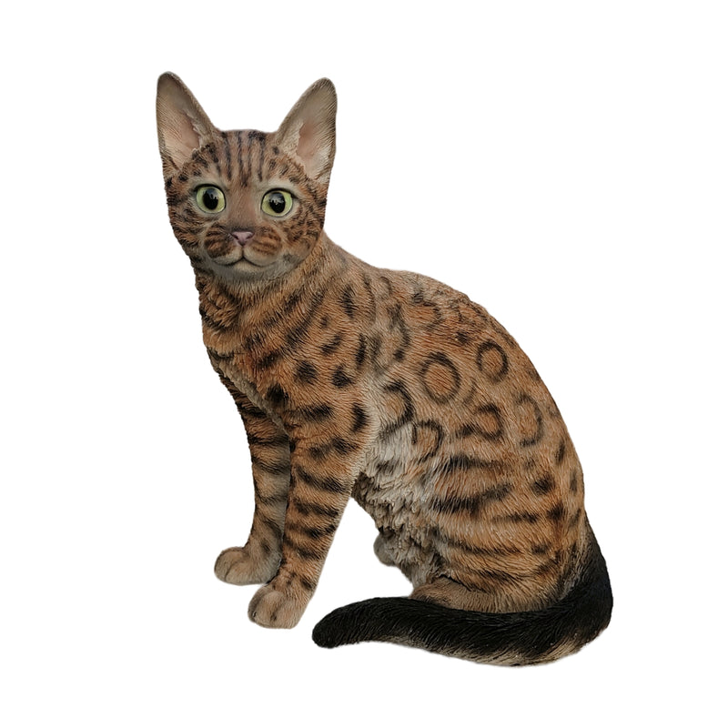 87674-S -  Sitting Bengal Cat - Small HI-LINE GIFT
