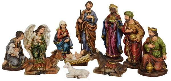 Nativity & Three Wise Men 11Pc/Set 12 Inch H Hi-Line Gift Ltd.