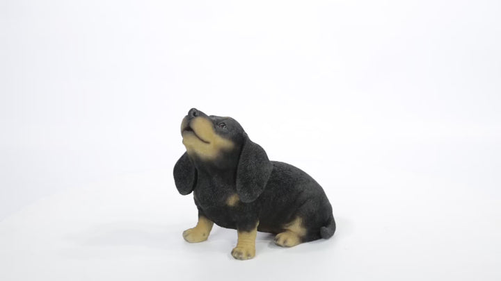 Hi-Line Exclusive - Howling Dachshund Puppy Statue