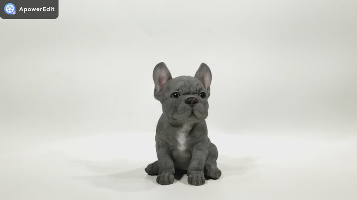 Pet Pals - Blue French bulldog puppy Statue