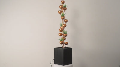 79532-P -  Outdoor Metal Golden Bowl Fountain with Planter