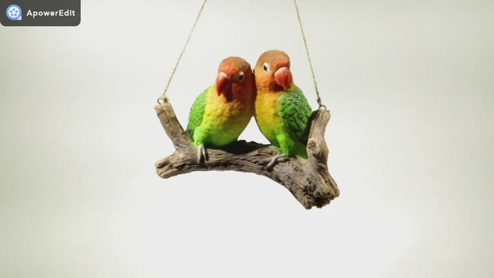 Lovebirds Statue on a Branch
