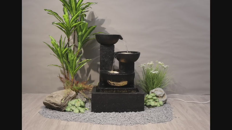 Stacking Water Fountain With Warm White Leds (Hi-line Exclusive)