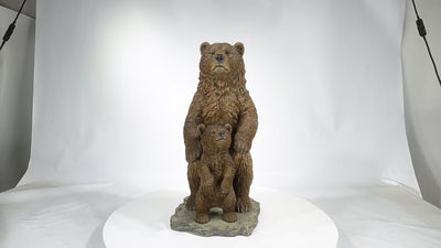 Standing Mother & Baby Brown Bears