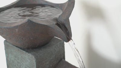 Cascading Water Fountain W/4 Ww Leds