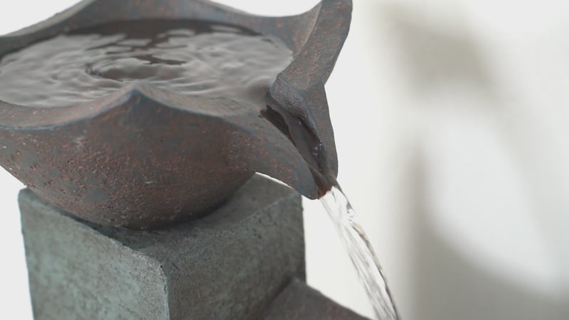 Cascading Water Fountain W/4 Ww Leds