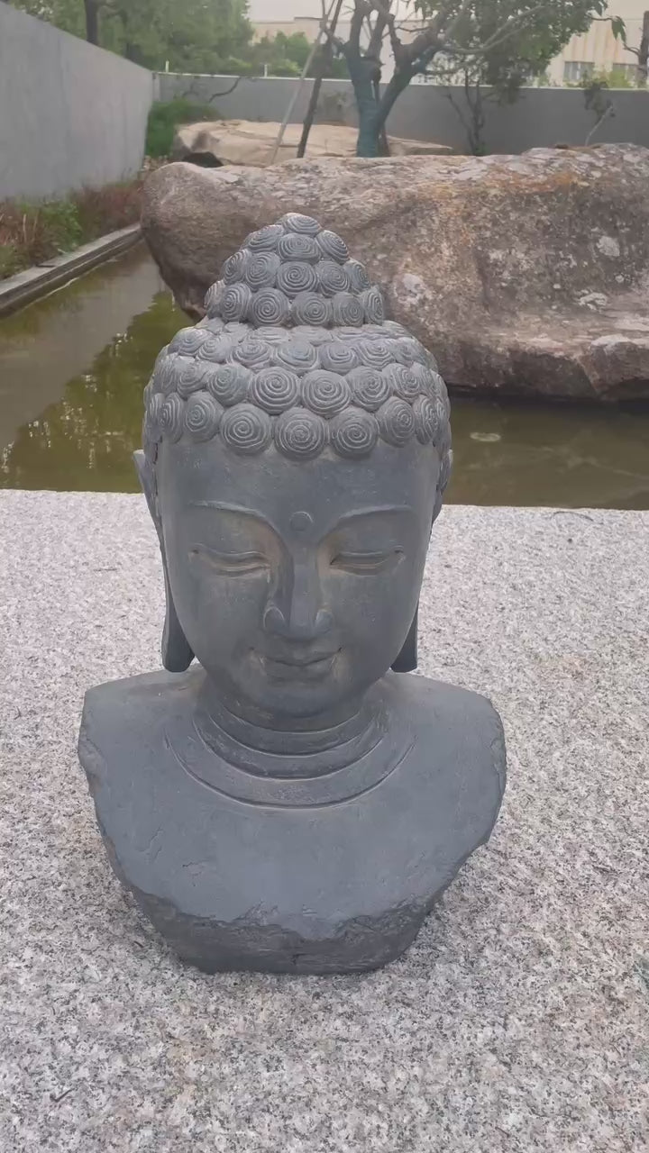 77135 - Serenity Enlightened Zen Buddha Head Statue