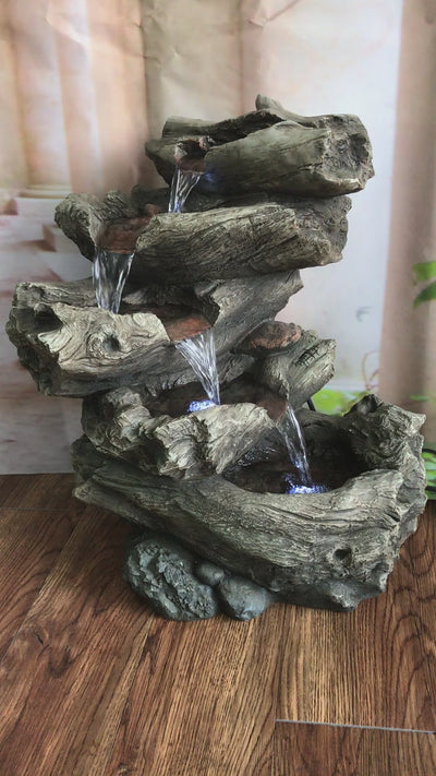 LED Fountain- 4 Level Logs