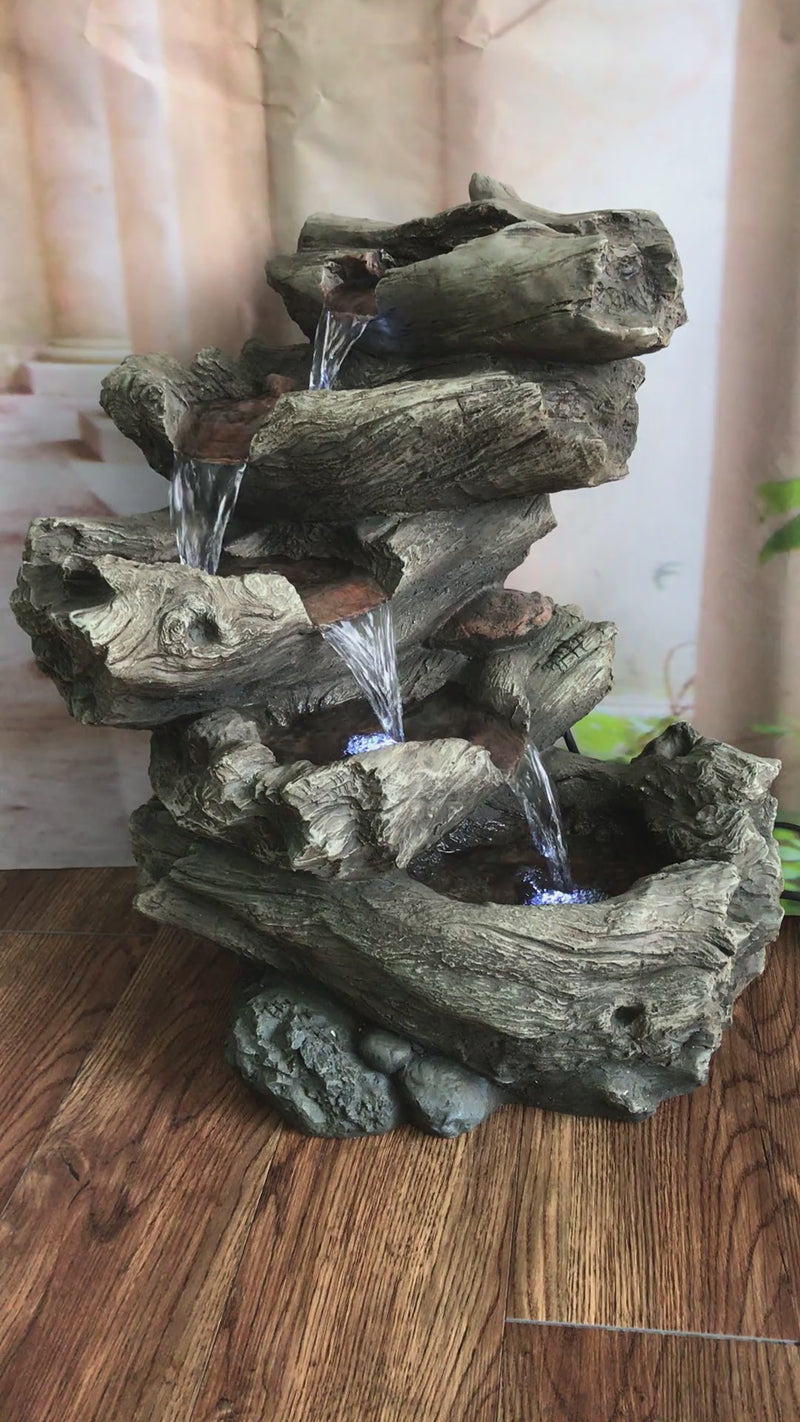 LED Fountain- 4 Level Logs