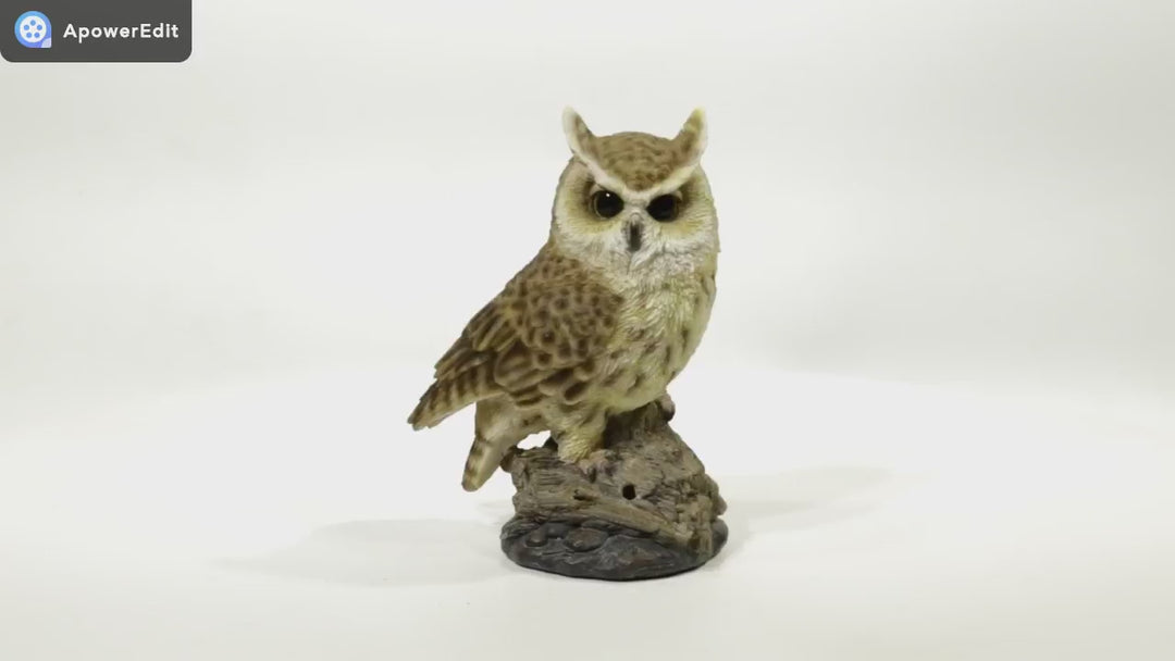 Motion-Activated Singing Long-Eared Owl Wildlife Statue – Hi-Line